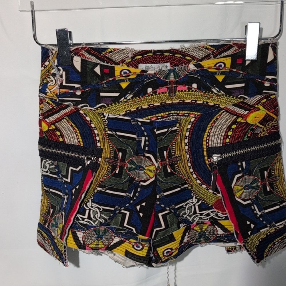 Colorful Geometric Patterned Shorts